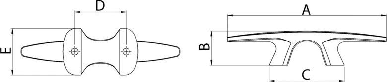 Osculati Bull Dog cleat 158 mm