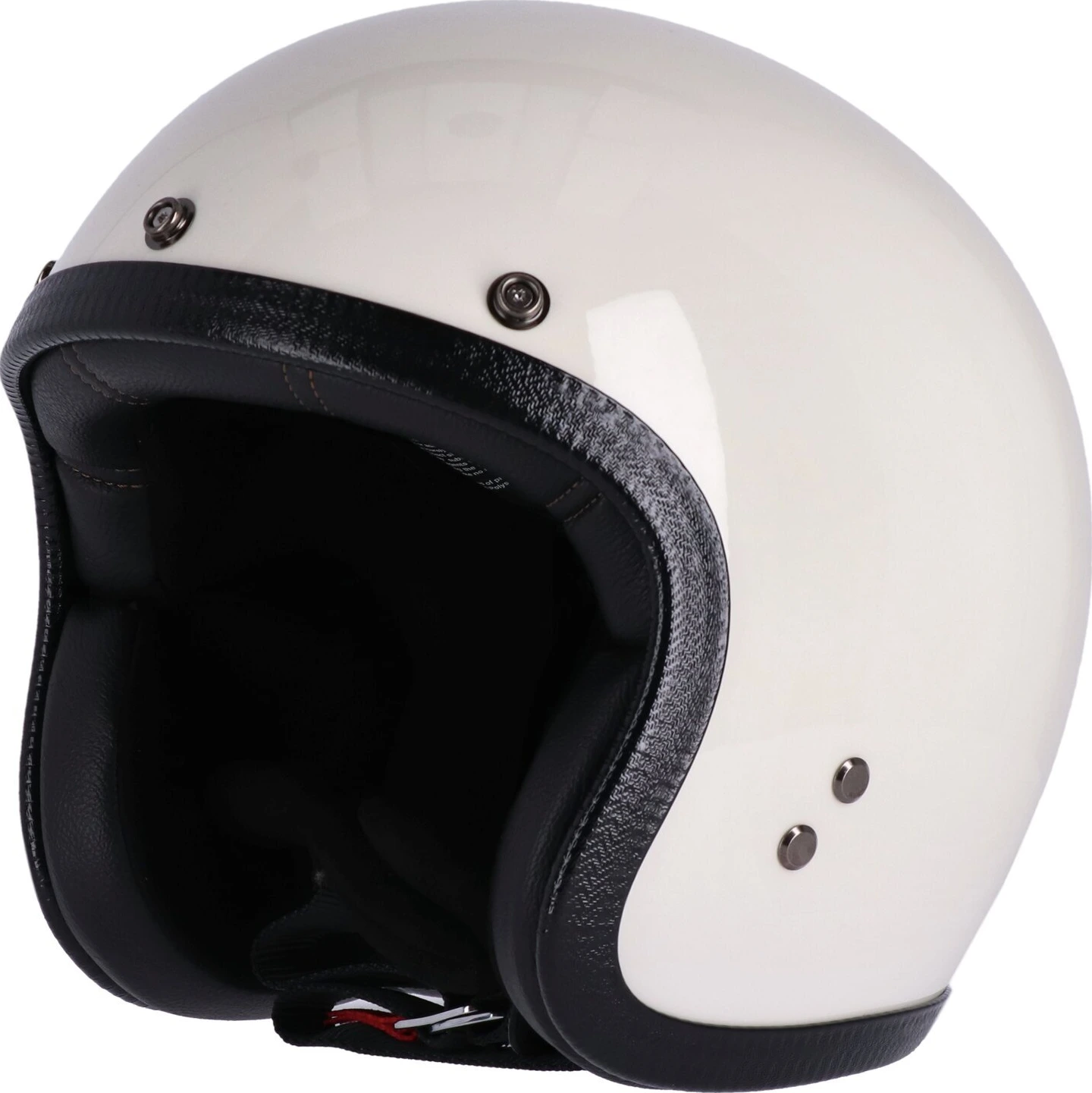 13 1/2 Skull bucket helmet, vintage White, White, L, Gloss