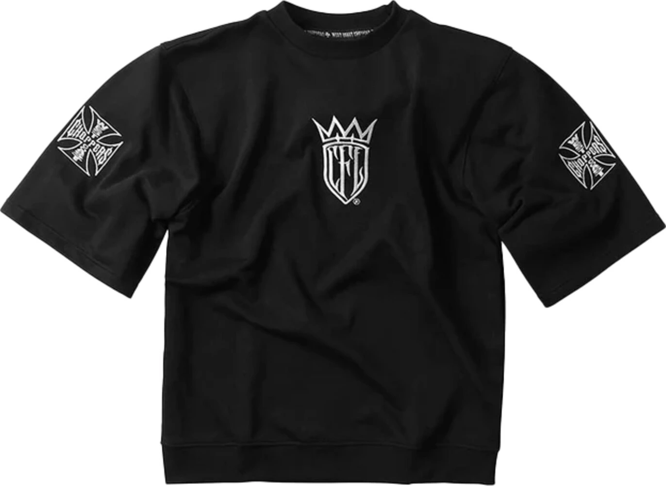 WCC CFL Chop sleeve sweater, Black, S