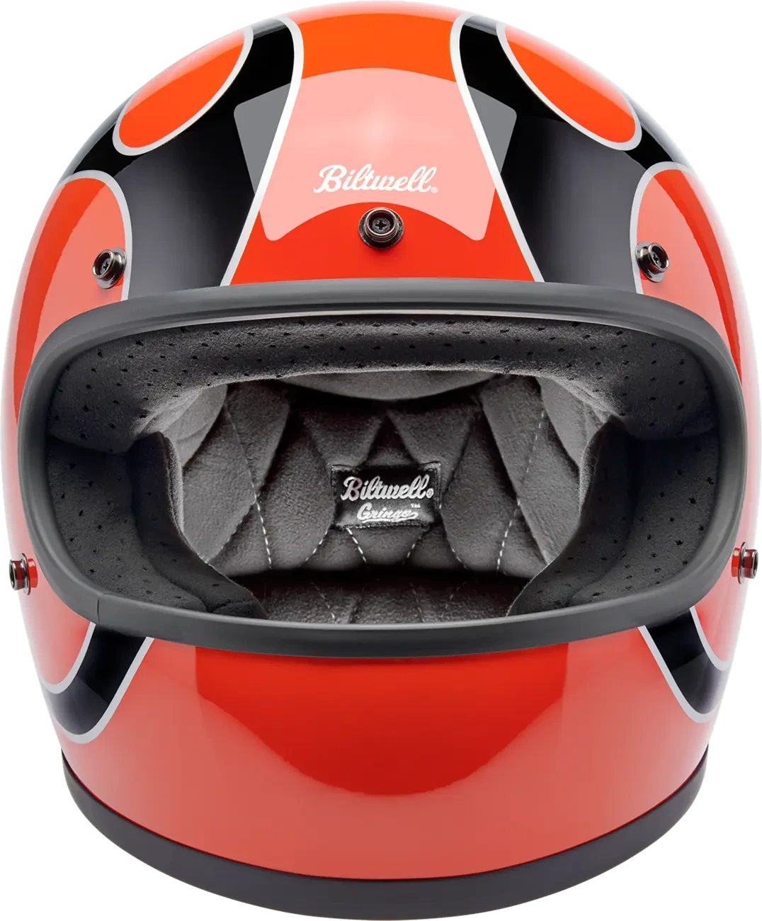 HELMET GRINGO COMPETITION ORANGE W/ FLAMES SM