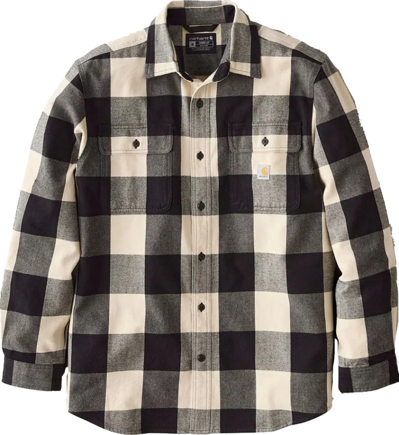 Carhartt Plaid flannel shirt, oat milk Cream, XL