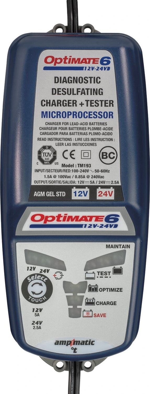 Tecmate OptiMATE 6, Select battery charger