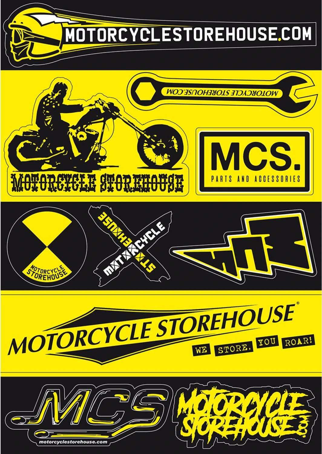 Motorcycle storehouse, Stick sheet A5
