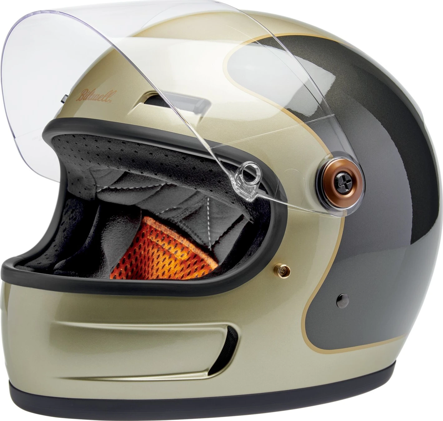 Biltwell Gringo SV helmet, tracker champagne Gold, XS, Metallic