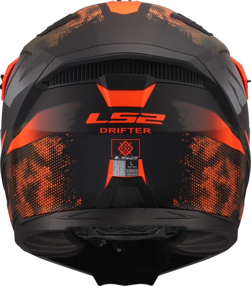 LS2 OF606 DRIFTER GAS Helmet - 2XL, Grey Orange