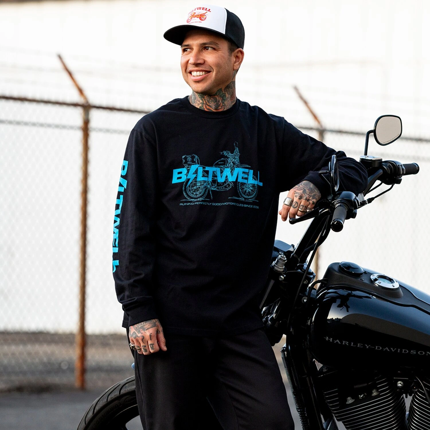 Biltwell ADVXL long sleeve t-shirt, Black, S