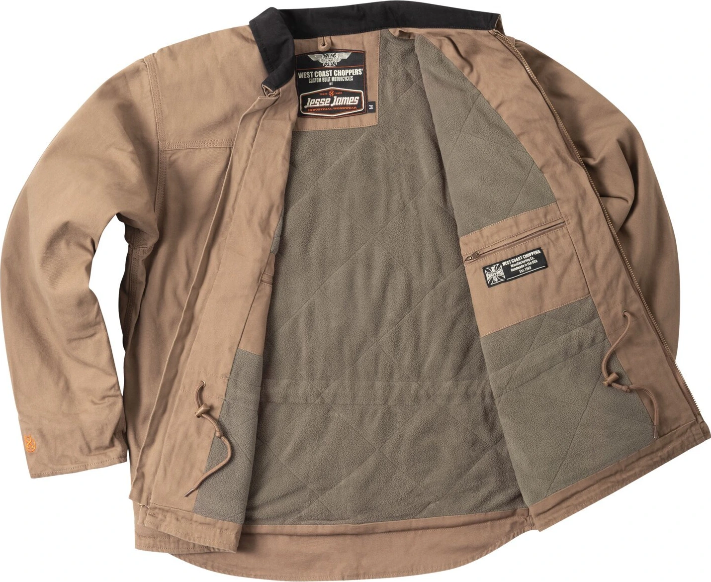 WCC Fleece Lined Work jacket, Brown, S