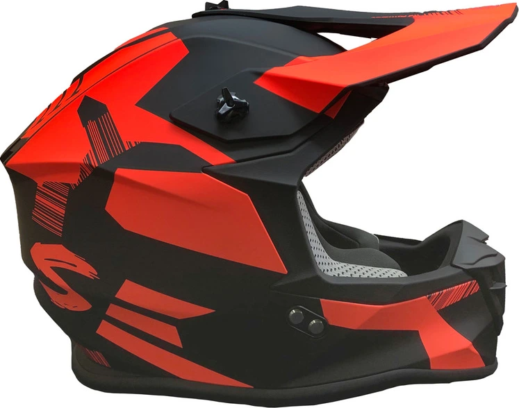 Timeless MX Terrain Flow helmet mattblack/red, L