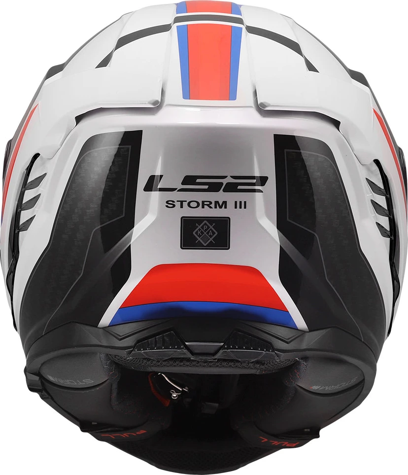 LS2 FF818 STORM III SPORTY ķivere - balta/zila/sarkana, 2XL