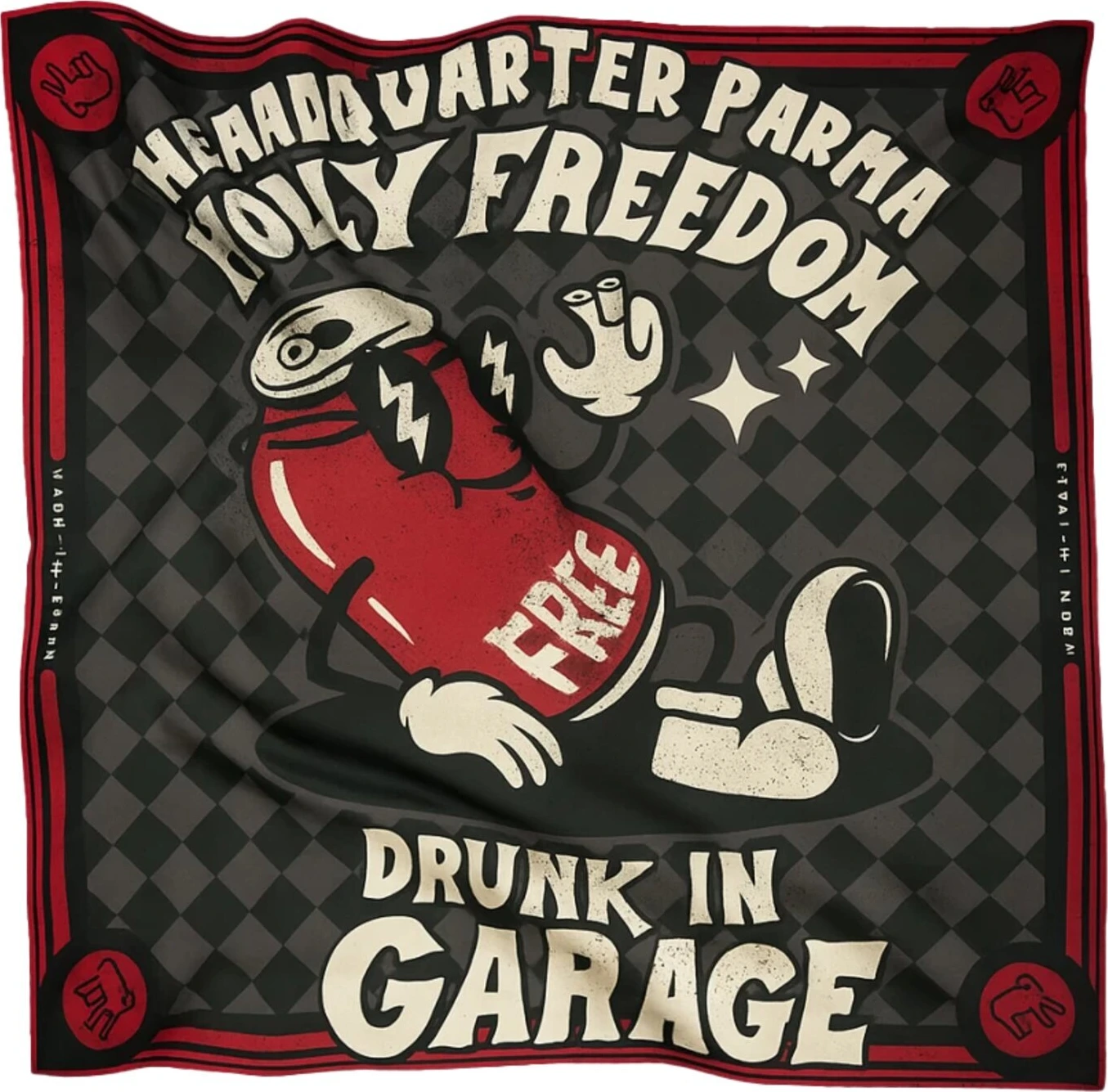 Holy Freedom Headqarter scarf, Black
