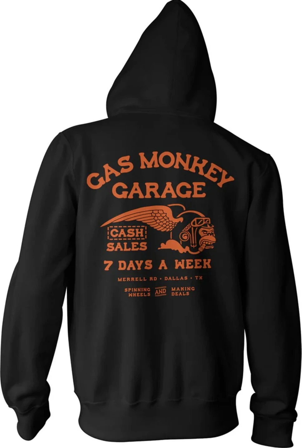 GMG Cash Monkey Zipped hoodie, Black, 2XL