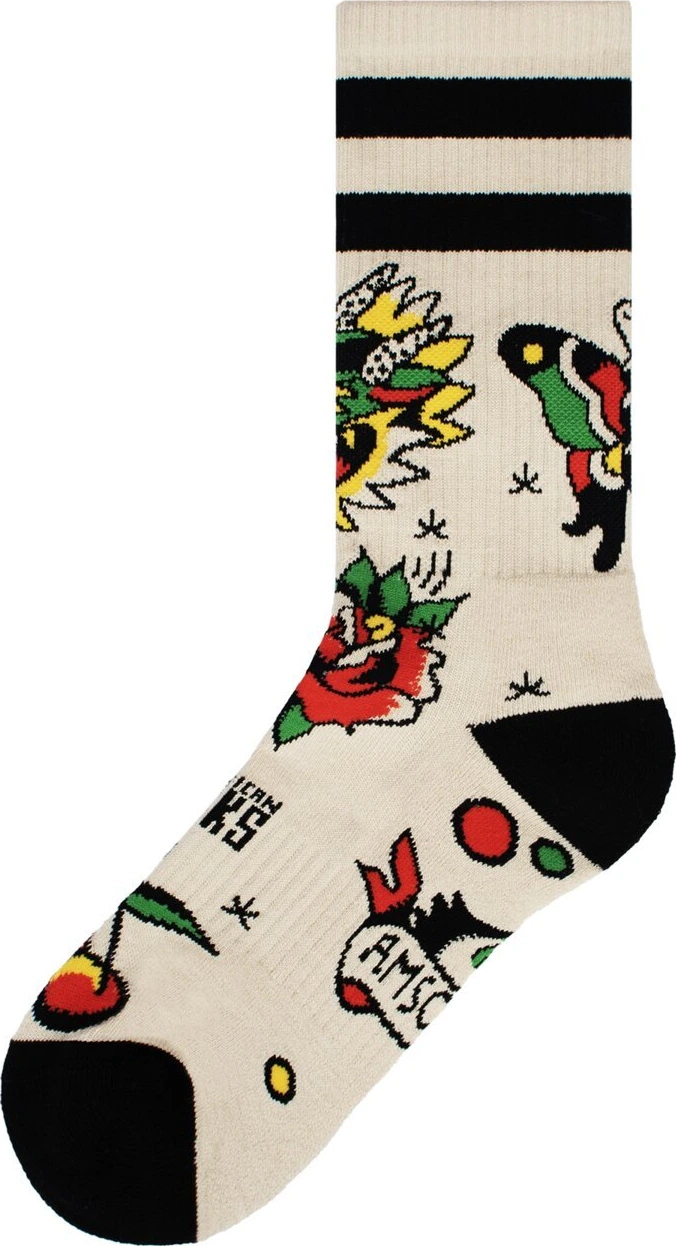 American Socks Flash Fever Mid High socks, Beige, One size fits most