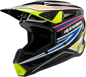 Alpinestars Helmet SM3 Youth Wurx Black/Yellow FL/Blue, YS