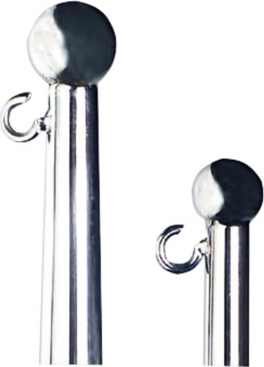 Flagpole w/end ball - 750 mm.