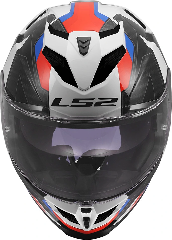 LS2 FF818 STORM III SPORTY ķivere - balta/zila/sarkana, 2XL