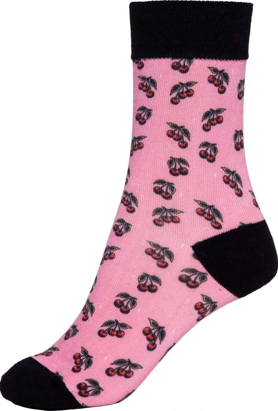 Queen Kerosin Cherries socks rose, Pink, 36-41