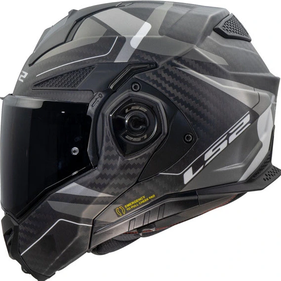 LS2 FF901 ADVANT X CARBON HORIZON Helmet - XL, Silver Grey