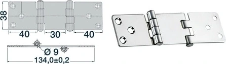 SS hinge 134x38mm