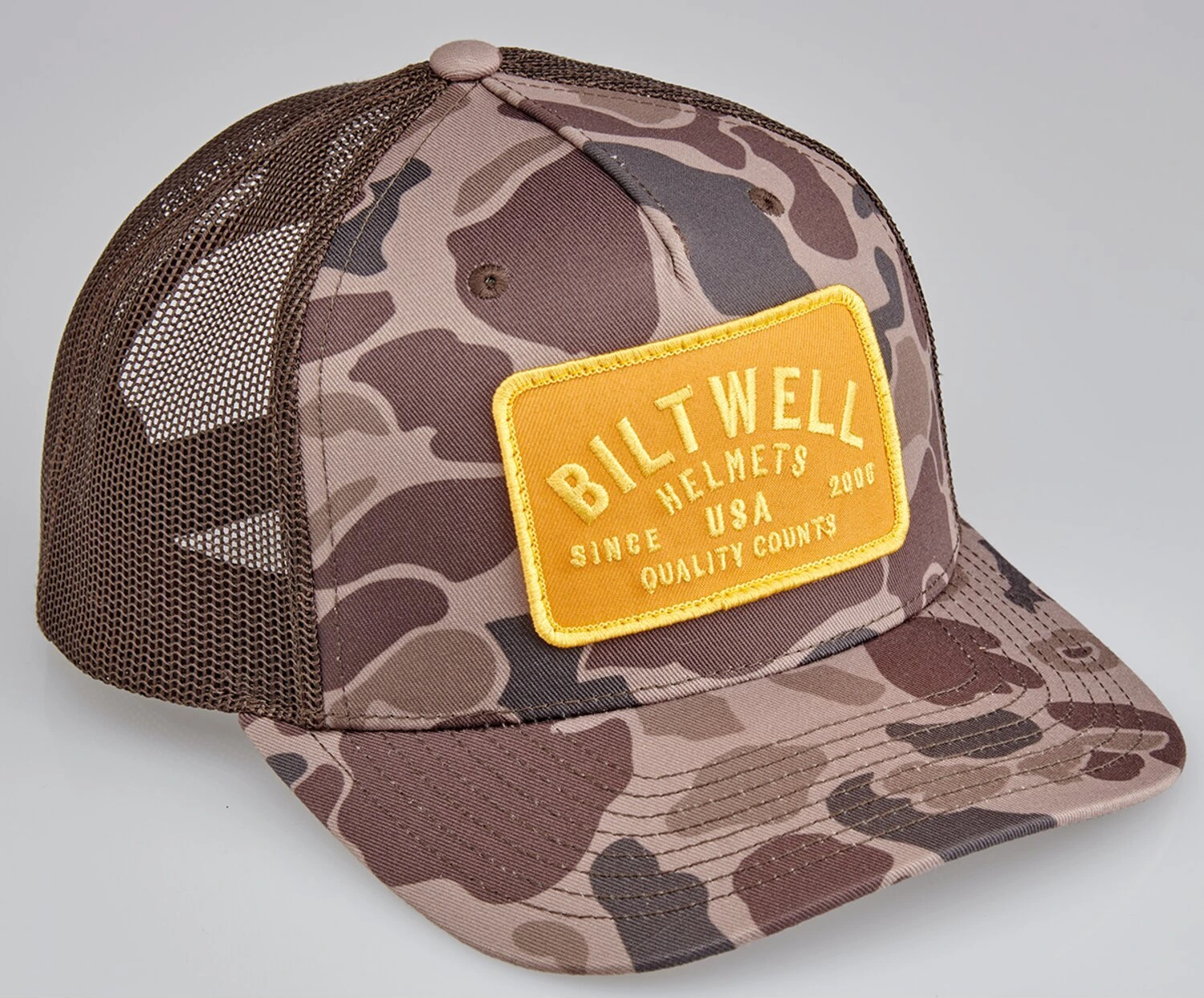 Biltwell Bark snap back cap brown camo