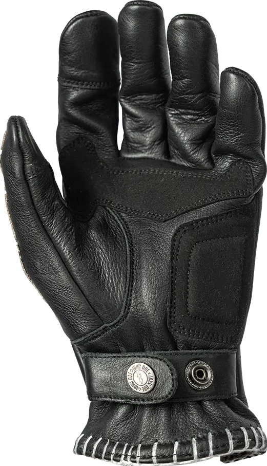 GLOVE SKELETOR LEATHER BLACK/WHITE XL