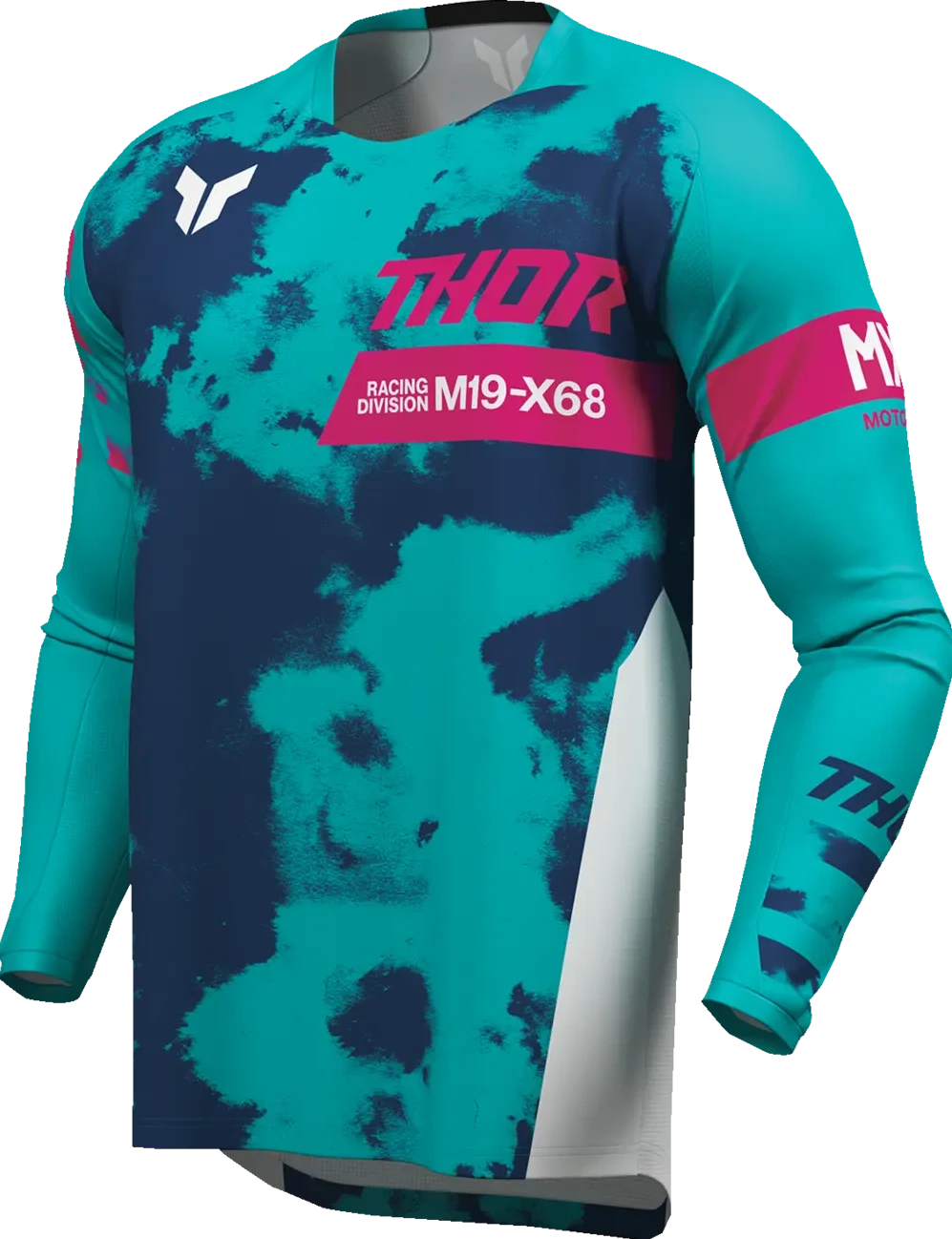 JERSEY YTH LAUNCHMODE BLEACH WT/AQ 2XS