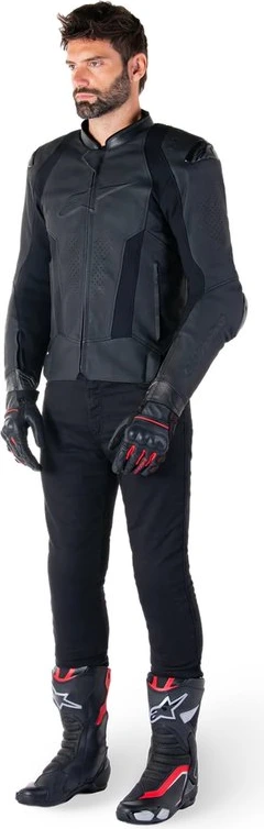 Alpinestars Leather Jacket Missile v3 Black/Black, 56