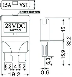 blade fuse resttable 5A 5 pcs/pack