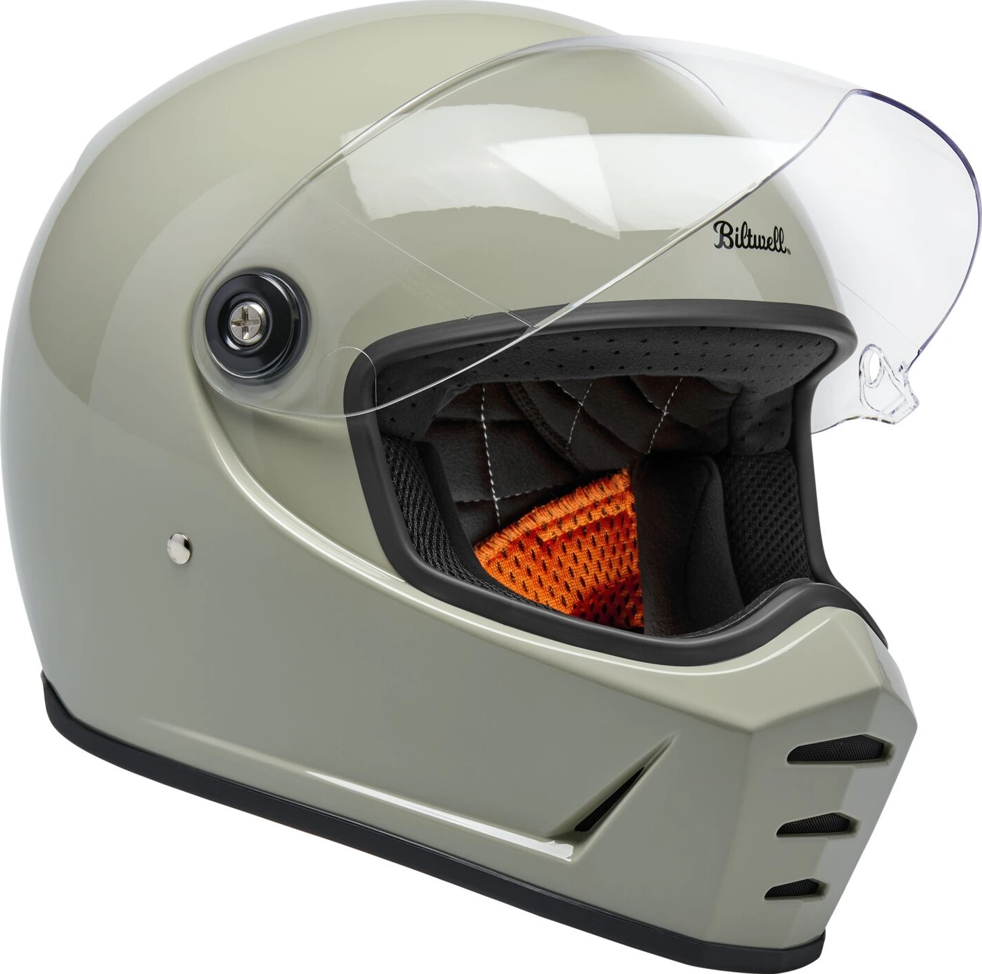 Biltwell Lane Splitter helmet, chalk Gray, 2XL, Gloss
