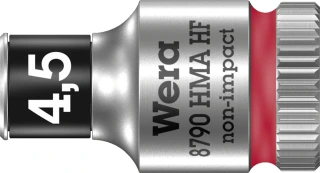 Wera Zyklop 1/4" socket with holding function - Metric 4.5
