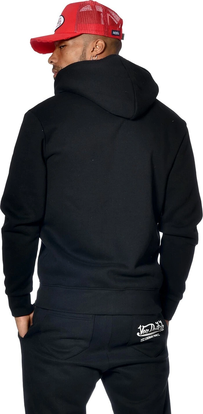 Von Dutch Logo zip hoodie, Black, S