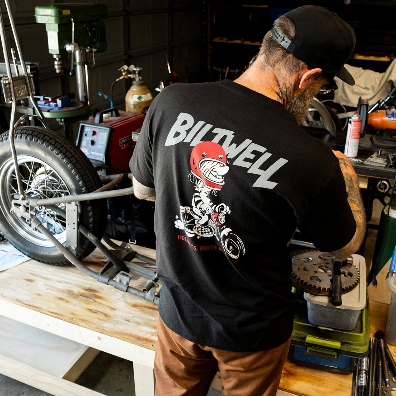 Biltwell Motorsickle t-shirt, Black, S