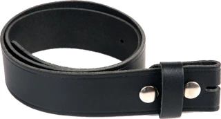 Leather belt without buckle