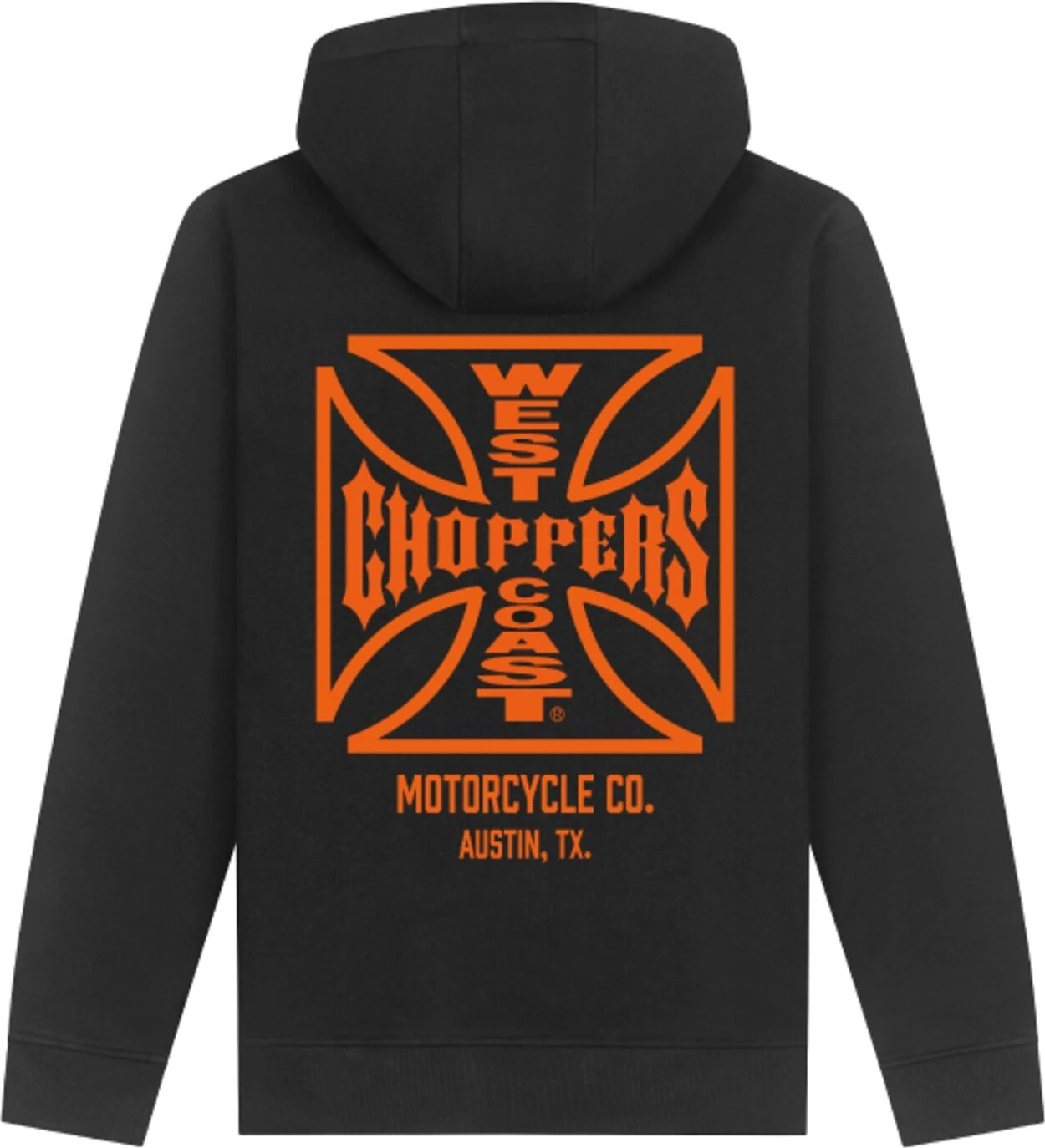 WCC ATX Cross zip hoodie, Black, orange, XL