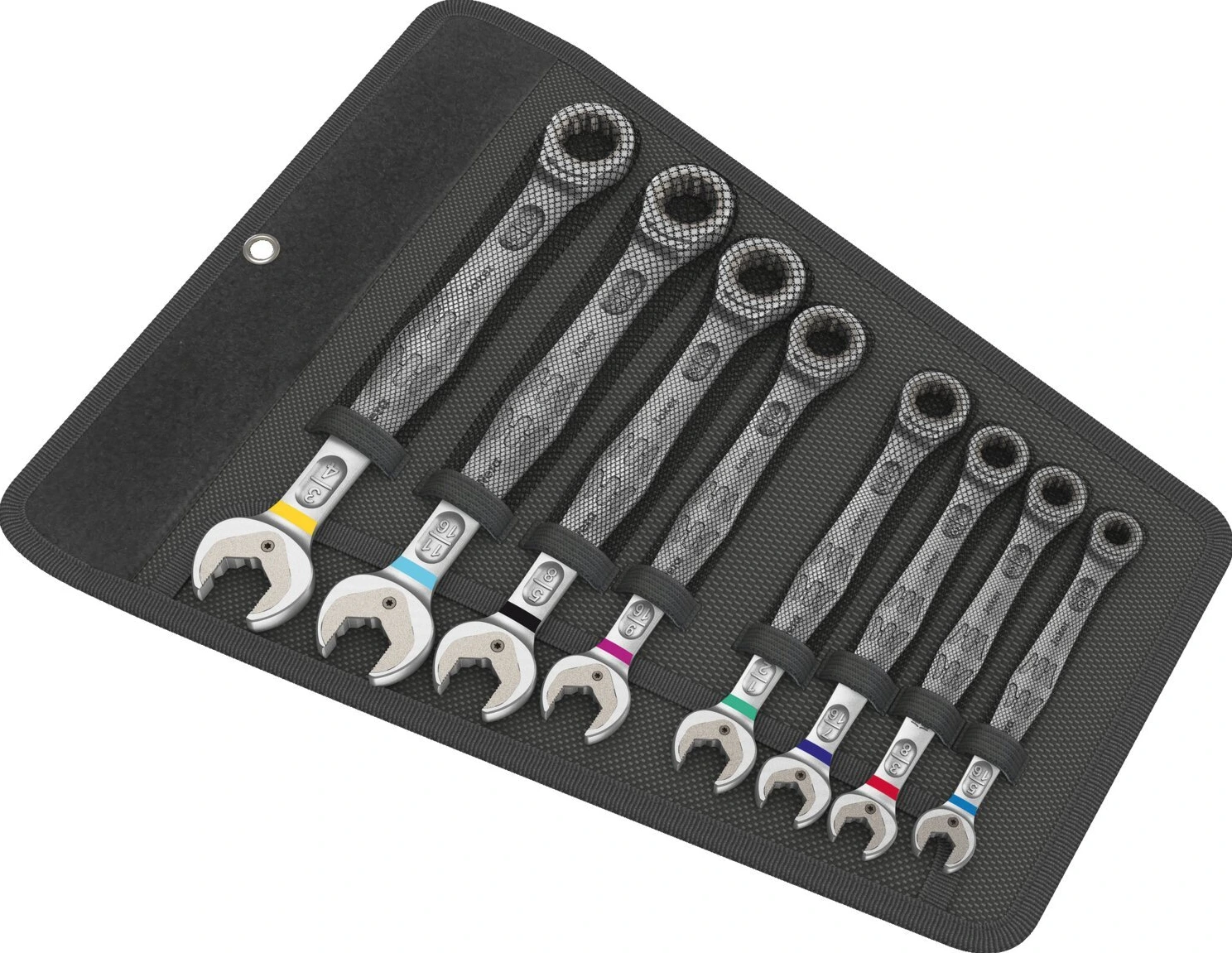 Wera ratcheting wrench set Joker open/ box end - US sizes, 246 mm