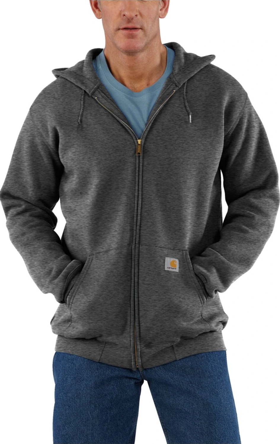 Carhartt Zip Hooded sweatshirt, carbon heather, L