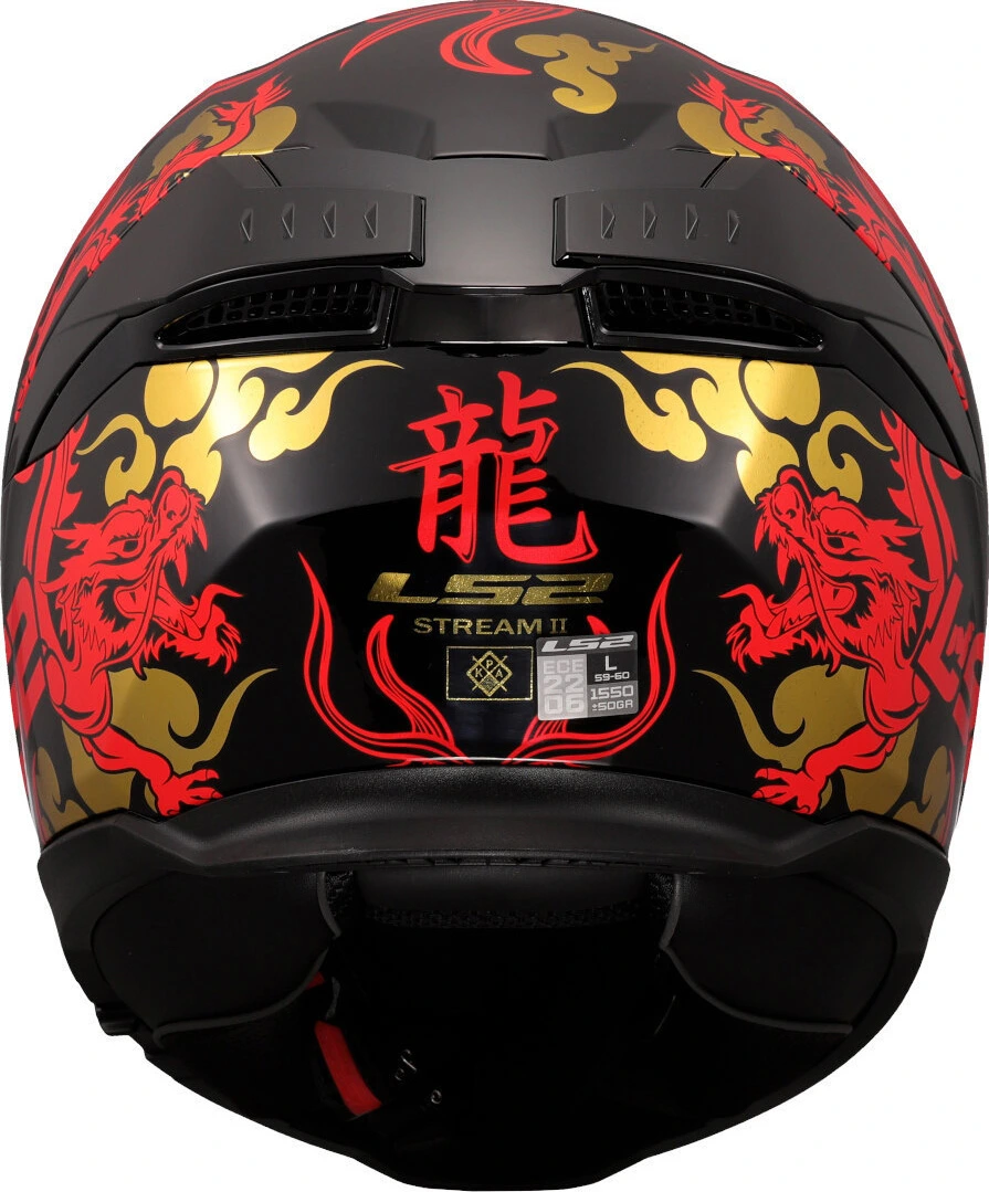 LS2 FF808 STREAM II DRAKO Helmet - Black Red, L