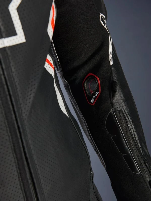 Alpinestars Leather suite 1-pcs GP Tech v5 Black/White/ Fluo Red, 50