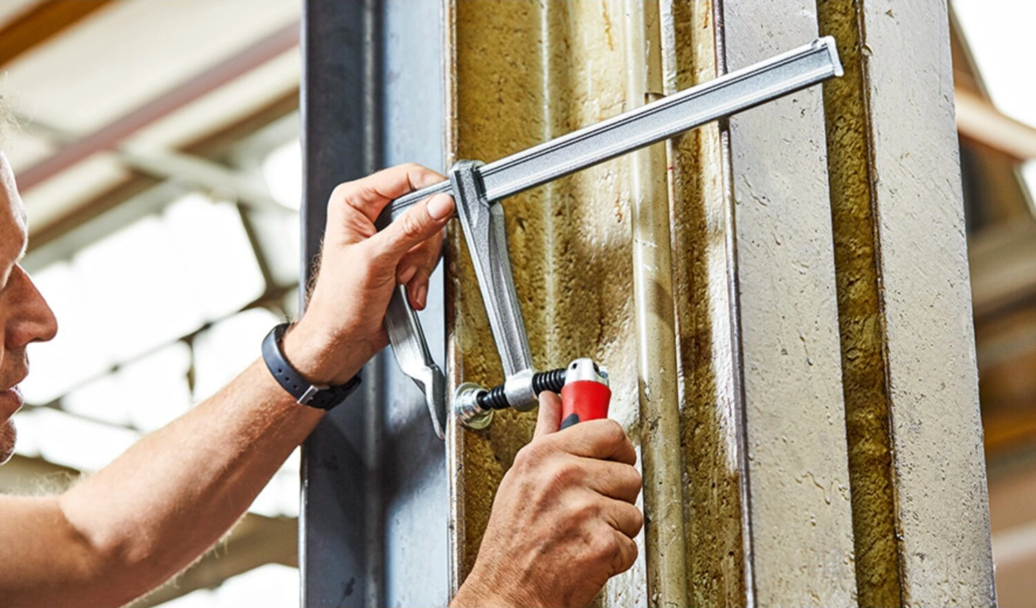 Bessey, Steel GZ skrūvspīles ar 90° salokāmu rokturi