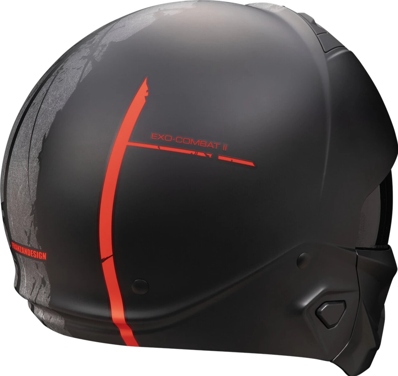 Scorpion Exo-Combat II Lord matt black/red, S