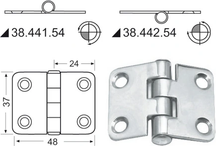 hinge w/release pin 48x37