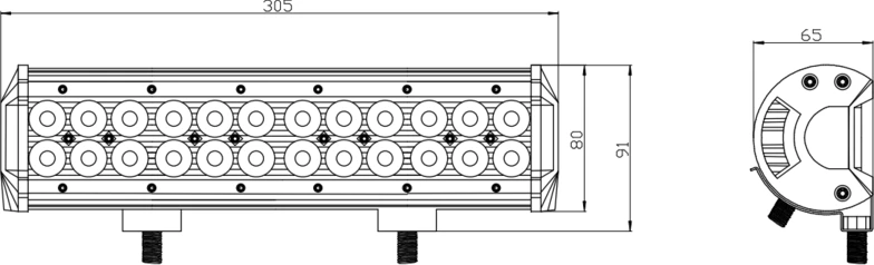 Kinwons LED riba 10-30V 72W Combo
