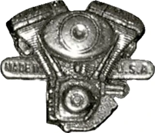 Biker pins V-Twin engine pin
