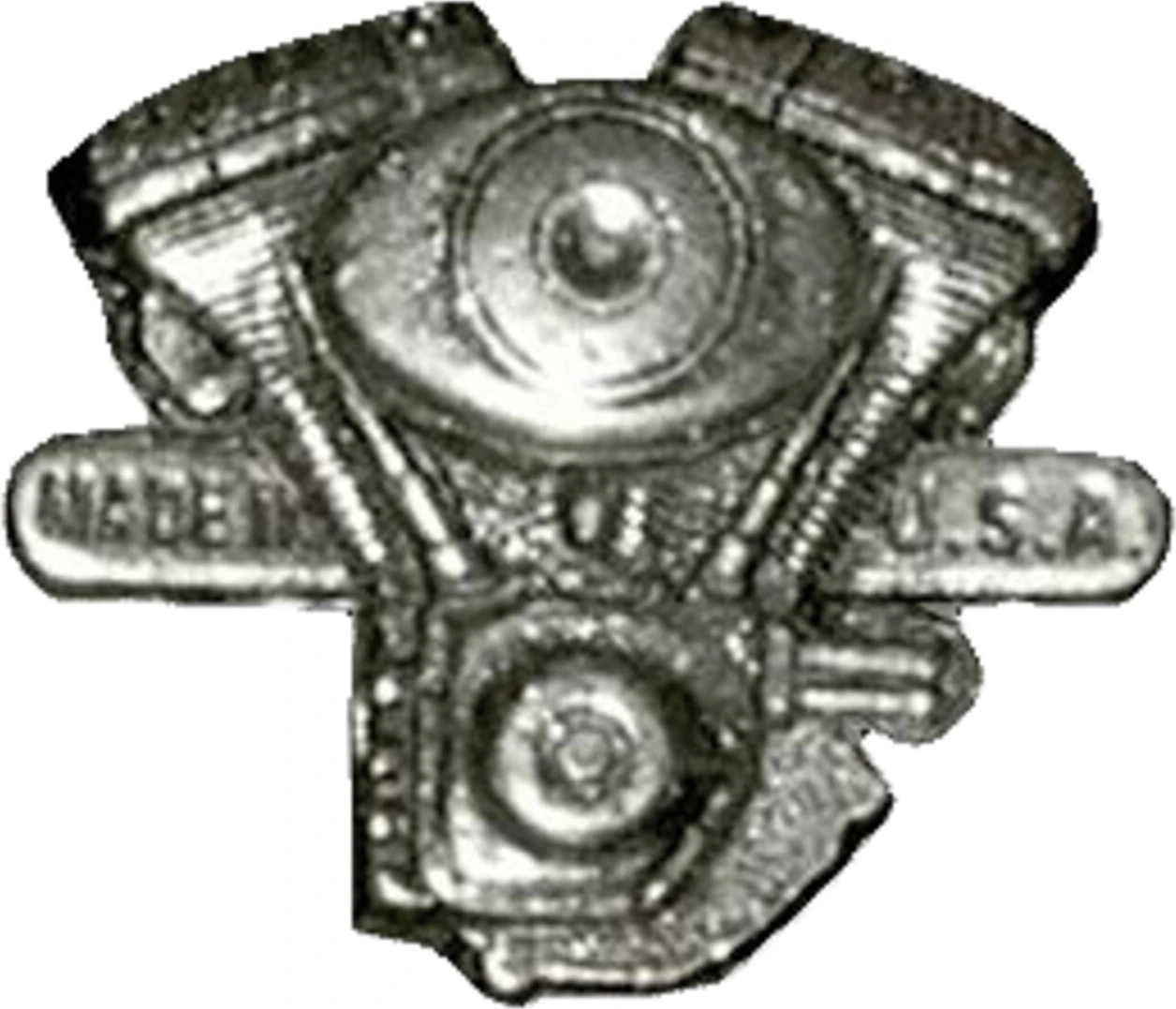 Biker pins V-Twin engine pin, Silver