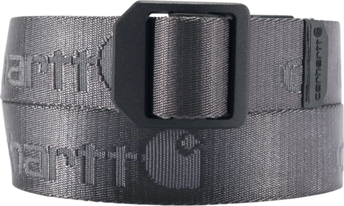 Carhartt Nylon Webbing Ladder Lock Belt Gravel, Gray, M