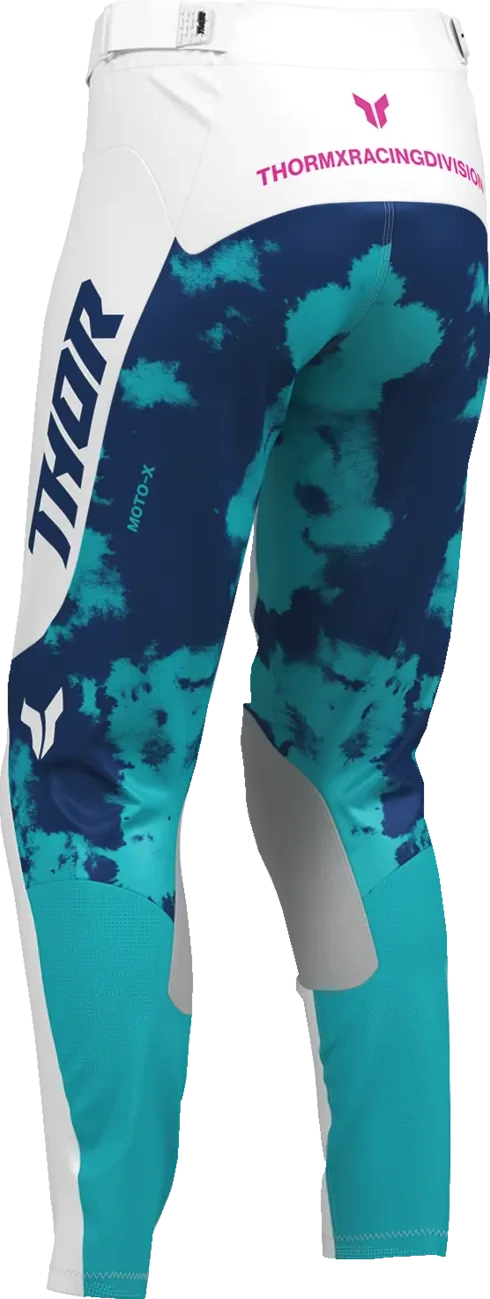 PANT WMN LAUNCHMODE BLEACH WHT/AQ 00/0