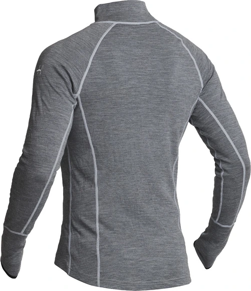 Halvarssons Sweater Warm Wool Polo Grey L