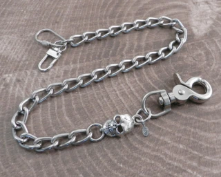 Amigaz Wallet Chain with Skull Link 16"