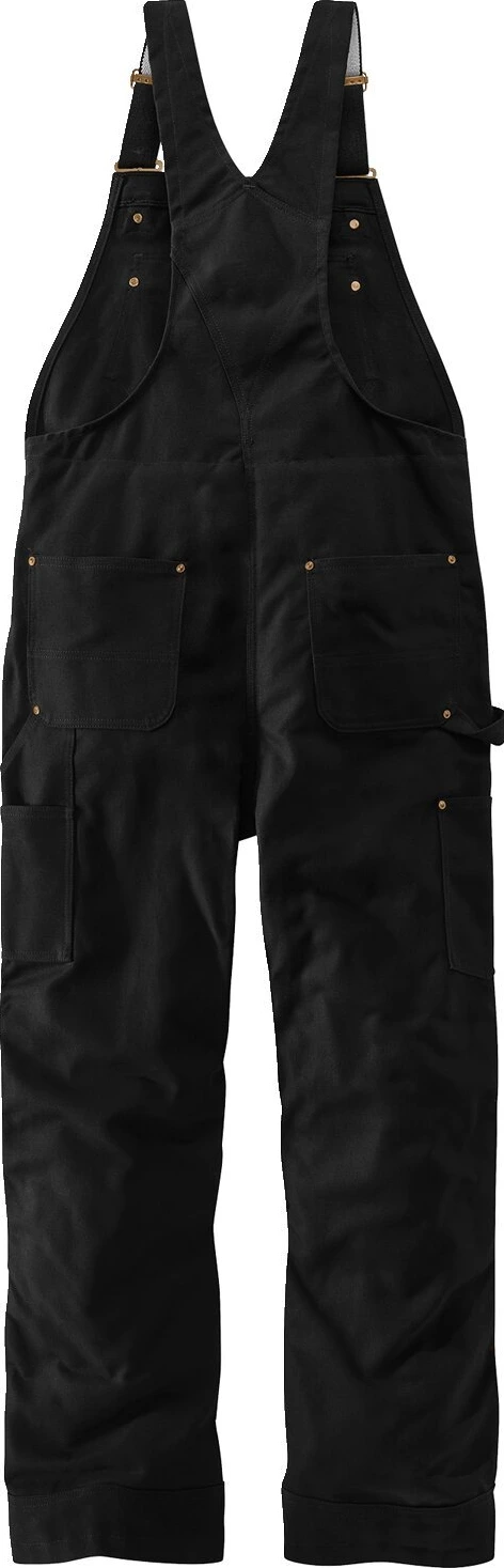 Carhartt Duck insulated bib overall, Black, M