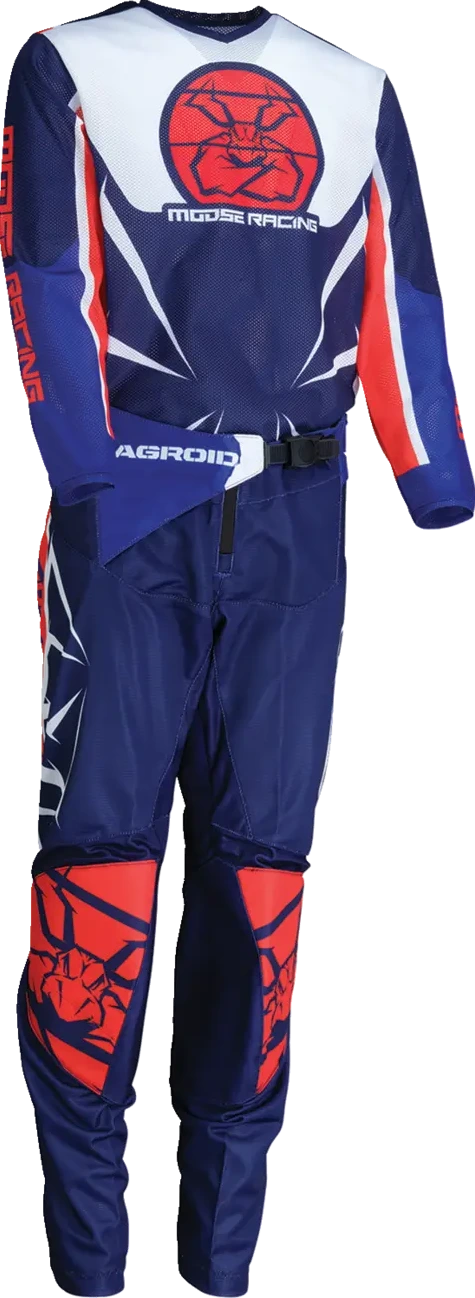 PANT AGROID YTH MESH RD/WH/BL 18
