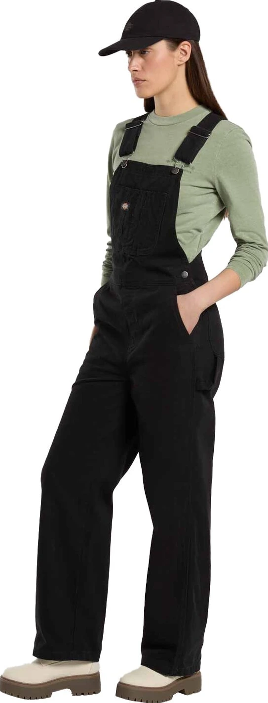 Dickies Loose canvas female bib, Black, M